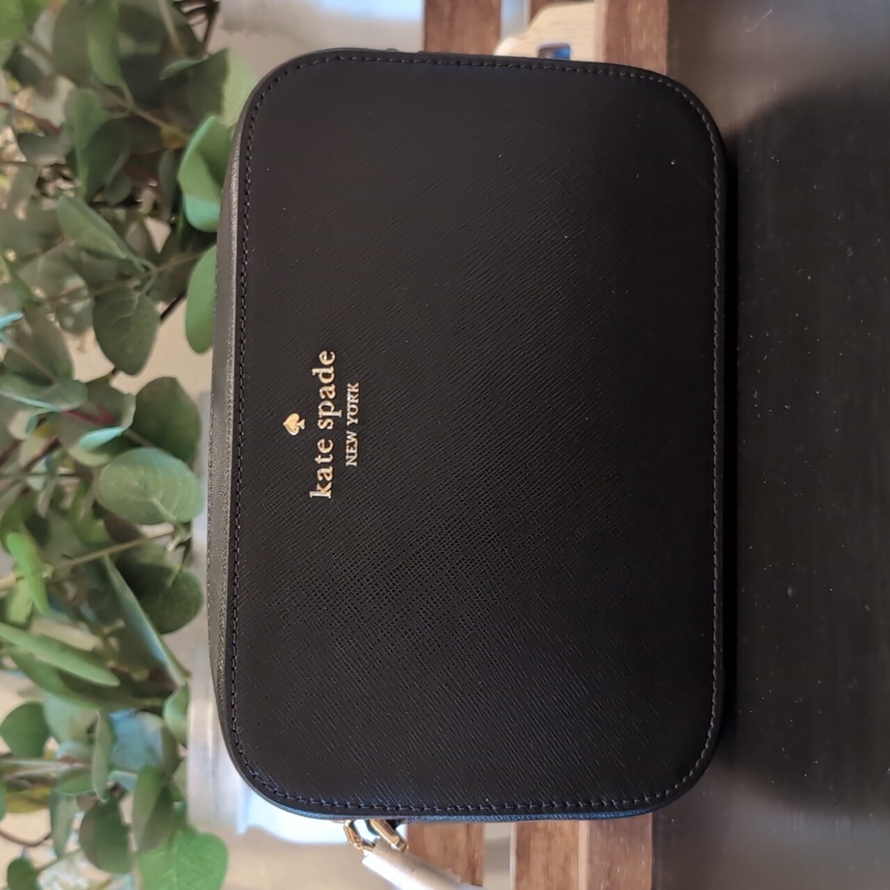 Kate Spade Madison Mini Camera Bag In Black Saffiano Leather